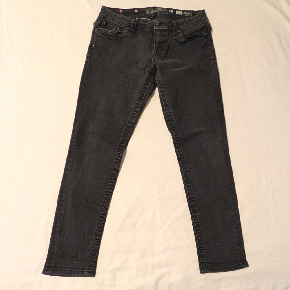 Miss Me Mid-Rise Easy Skinny Black Jeans JEB580ES Size 31